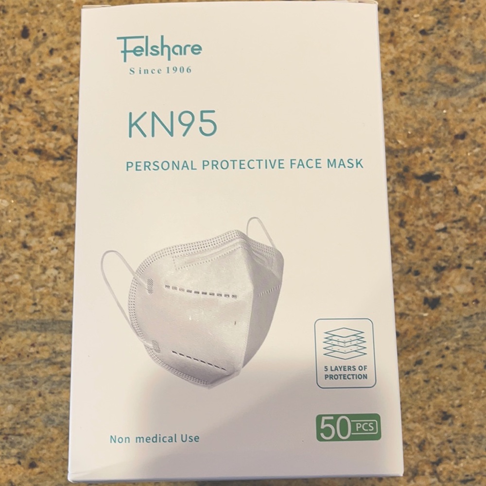 2 Boxes/100 pcs of KN 95 Face Mask-5 Ply